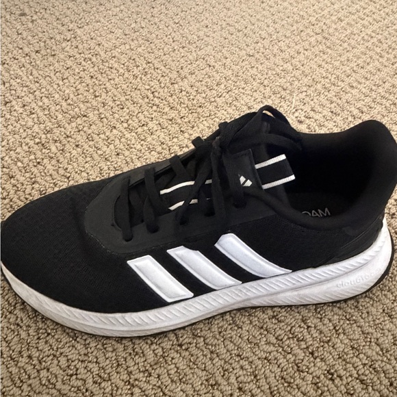 Adidas Black Sneakers with White Stripes - Picture 3 of 10